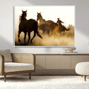 Horses and Cowboys Wall Art Canvas Print by MyGreatCanvas | Canvas Wall Art Prints | Photo Prints & Wall Decor