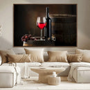Red Wine and Bottle Canvas Print