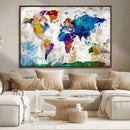 World Map Canvas Print – Framed Travel Map Wall Art for by MyGreatCanvas | Canvas Wall Art Prints | Photo Prints & Wall Decor