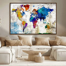 World Map Canvas Print – Framed Travel Map Wall Art for by MyGreatCanvas | Canvas Wall Art Prints | Photo Prints & Wall Decor