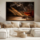 Whiskey and Cigar Wall Art Canvas Print by MyGreatCanvas | Canvas Wall Art Prints | Photo Prints & Wall Decor