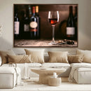 Red Wine and Bottle Canvas Print by MyGreatCanvas | Canvas Wall Art Prints | Photo Prints & Wall Decor