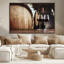 Wine and Barrel Wall Art Canvas Print by MyGreatCanvas | Canvas Wall Art Prints | Photo Prints & Wall Decor