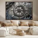 Ship Steering Wheel Vintage Wall Art Canvas Print by MyGreatCanvas | Canvas Wall Art Prints | Photo Prints & Wall Decor