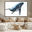 Watercolor Whale Wall Art Canvas Print by MyGreatCanvas | Canvas Wall Art Prints | Photo Prints & Wall Decor