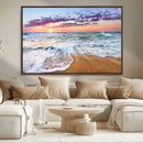 Coastal Sunset Art Beach Canvas Wall Art Print | Ocean Waves by MyGreatCanvas | Canvas Wall Art Prints | Photo Prints & Wall Decor