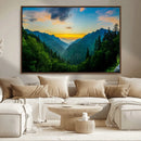 Green Forest Wall Art Canvas Print
