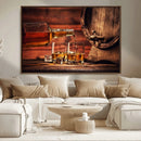 Whiskey and Cigar Canvas Wall Art | 3 Panel Bar Room Decor by MyGreatCanvas | Canvas Wall Art Prints | Photo Prints & Wall Decor