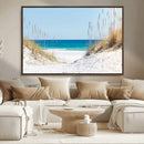 Serene Coastal Dune Path with Ocean View, 3-Panel Beach