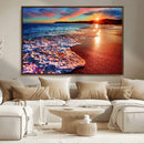 Colorful Coastal Sunset on the Beach Canvas Print, Ocean