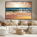 Serene Beach Path Canvas Art, Giclee Canvas Print with