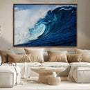 Ocean Wave at Sunset Canvas Art, Large Wall Print of Vibrant
