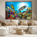 Aquatic Life Sea Turtles Fish Wall Art Canvas Print by MyGreatCanvas | Canvas Wall Art Prints | Photo Prints & Wall Decor