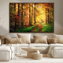 Sunlight Through Trees Wall Art Canvas Print - Autumn Forest by MyGreatCanvas | Canvas Wall Art Prints | Photo Prints & Wall Decor