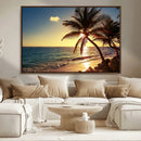 Sunset Palm Trees Wall Art Canvas Print by MyGreatCanvas | Canvas Wall Art Prints | Photo Prints & Wall Decor