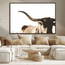Texas Longhorn Wall Art Canvas Print | 3-Panel Large