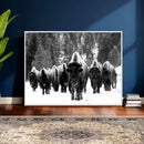 Bison Herd in Snow Wall Art Canvas Print | Rustic Western by MyGreatCanvas | Canvas Wall Art Prints | Photo Prints & Wall Decor