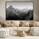 Everest Himalaya Mountain Peaks Black & White Triptych