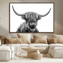 Scottish Highland Cow Cattle Art Print Wall Art Canvas Print by MyGreatCanvas | Canvas Wall Art Prints | Photo Prints & Wall Decor