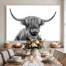 Scottish Highland Cow Cattle Art Print Wall Art Canvas Print