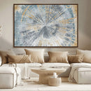 Radiant Abstract Wood Rings Canvas Art – Modern Triptych