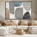 Canvas Print Wall Art Abstract Art Boho, Framed Boho Decor