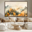 Abstract Watercolor Mountains and Trees Autumn Art, by MyGreatCanvas | Canvas Wall Art Prints | Photo Prints & Wall Decor