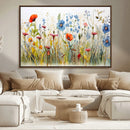 Colorful Wildflower Canvas Wall Art - Vibrant Floral