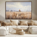 Golden Fields Wall Art Print Canvas – Serene Landscape of