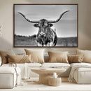 Texas Longhorn Cow Wall Art, Texas Longhorn Canvas, Cattle