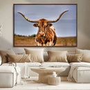 Texas Longhorn Wall Art Print, Framed Longhorn Cow Wall Art