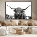 Longhorn Canvas Print, Bighorn Cow Wall Art Canvas Print