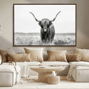 Highland Cow Canvas Wall Art – Majestic Beauty in Black and by MyGreatCanvas | Canvas Wall Art Prints | Photo Prints & Wall Decor