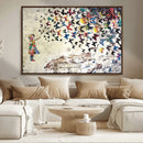 Banksy Wall Art - Banksy Girl Butterfly Graffiti Wall Art