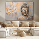 Abstract Buddha Statue Wall Art Canvas Print - Modern