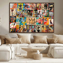 Abstract Art Collage Wall Art Canvas Print – Framed, Ready