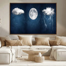 Dark Blue Cloud Art, 3 Piece Indigo Blue Wall Art, Aesthetic by MyGreatCanvas | Canvas Wall Art Prints | Photo Prints & Wall Decor