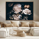 Pink Peonies Flowers Large Canvas Art Print