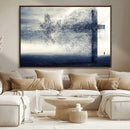Jesus and the Fading Cross Wall Art Print – Symbol of Faith, by MyGreatCanvas | Canvas Wall Art Prints | Photo Prints & Wall Decor