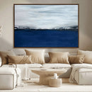 Navy Blue Abstract Wall Art Canvas Print
