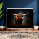 Abstract Texas Longhorn Wall Art Print | 3-Panel Large Texas by MyGreatCanvas | Canvas Wall Art Prints | Photo Prints & Wall Decor
