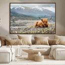 Highland Cow Horn Farm Wall Art Canvas Print