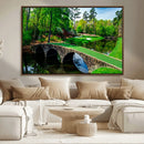 Augusta National Golf Club Wall Art - Panoramic Bridge & by MyGreatCanvas | Canvas Wall Art Prints | Photo Prints & Wall Decor