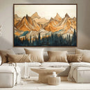 Rustic Wood Mountain Wall Art Print | Triptych Giclee Print by MyGreatCanvas | Canvas Wall Art Prints | Photo Prints & Wall Decor