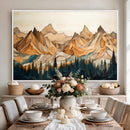 Rustic Wood Mountain Wall Art Print | Triptych Giclee Print