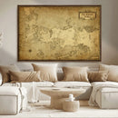 Vintage Game of Thrones Map Wall Art | Westeros and Essos
