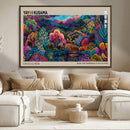 Framed Japanese 1986 Wall Art Print, Yayoi Kusama 1986 Wall