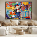 Pop Art Monopoly Man Canvas Wall Art Print - Bold and