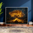 Golden Tree of Life Canvas Wall Art Print - Majestic Glowing by MyGreatCanvas | Canvas Wall Art Prints | Photo Prints & Wall Decor