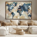 World Map Canvas Print – Framed Wall Art for Couples, by MyGreatCanvas | Canvas Wall Art Prints | Photo Prints & Wall Decor